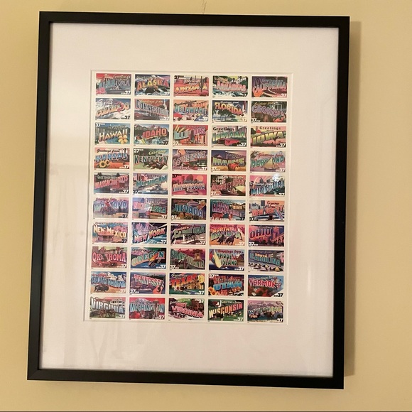 Framed Mint USPS 37c “Greetings From” Commemorative Stamp Sheet - Picture 13 of 14